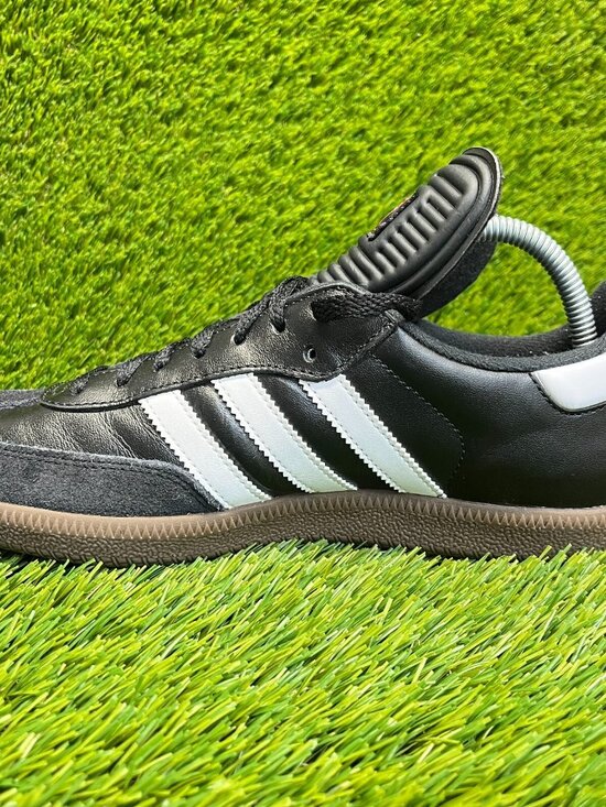 Adidas Samba Classic Mens Size 7.5 Black White Leather Running Walking Shoes main image 9